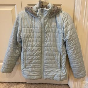 North Face Girls Hooded Fleece/Puffer Jacket
